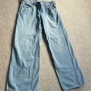Hollister Light Blue Low-Rise Baggy Jeans